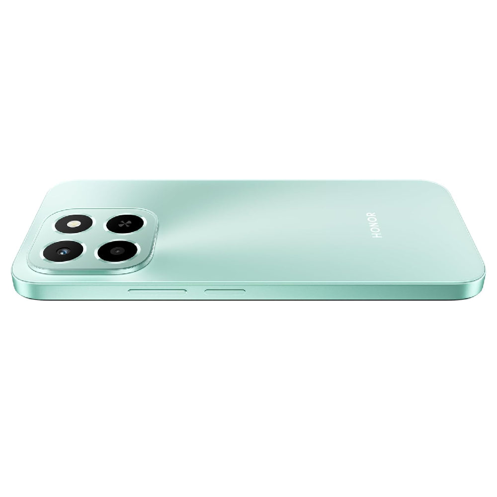 Honor X6c smartphone with 6GB RAM and 128GB storage, featuring a 6.61-inch display with 120Hz refresh rate, 50MP camera, 35W fast charging, dual SIM-Middle East Edition.