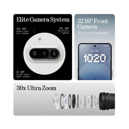 Nothing Phone (3a) - mobile phone with 32 MP front camera, 30x ultra zoom, 50W fast charging and 6.77" FHD+ flexible AMOLED display