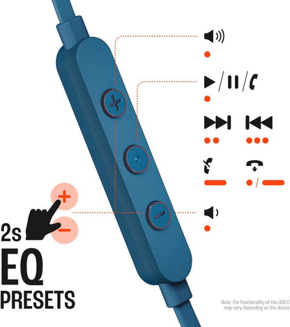 JBL TUNE 305C USB-C Wired Hi-Res In-Ear Headphones, Black