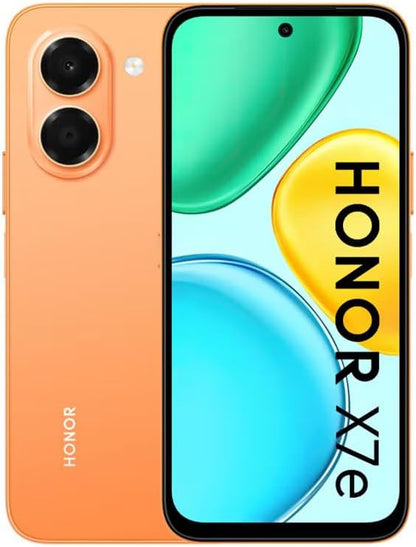 HONOR X7e Smartphone, Silicon-Carbon Battery, 45W HONOR SuperCharge, 120Hz Display, 50MP AI Camera, IP64 Water & Dust Resistance, 6GB RAM+ 256GB Storage, Dual SIM, Sunrise Orange