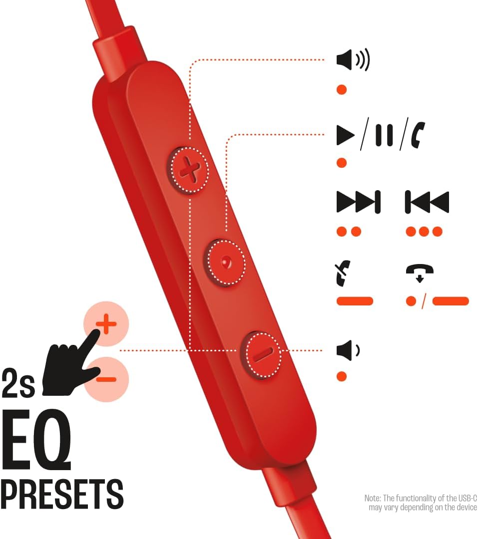 JBL TUNE 305C USB-C Wired Hi-Res In-Ear Headphones, Black