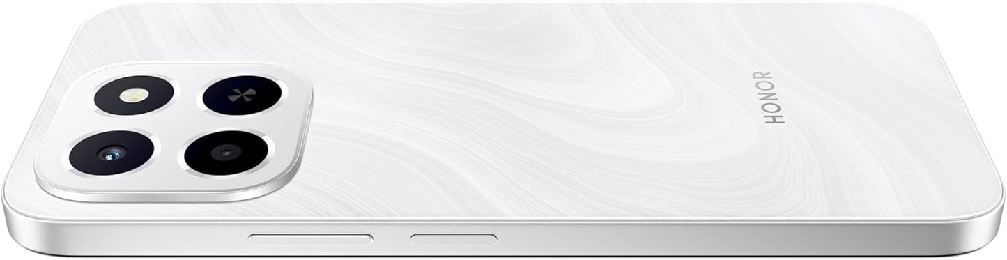 Honor X6c smartphone with 6GB RAM and 128GB storage, featuring a 6.61-inch display with 120Hz refresh rate, 50MP camera, 35W fast charging, dual SIM-Middle East Edition.