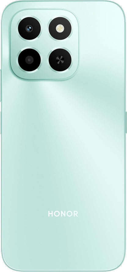 Honor X6c smartphone with 6GB RAM and 128GB storage, featuring a 6.61-inch display with 120Hz refresh rate, 50MP camera, 35W fast charging, dual SIM-Middle East Edition.