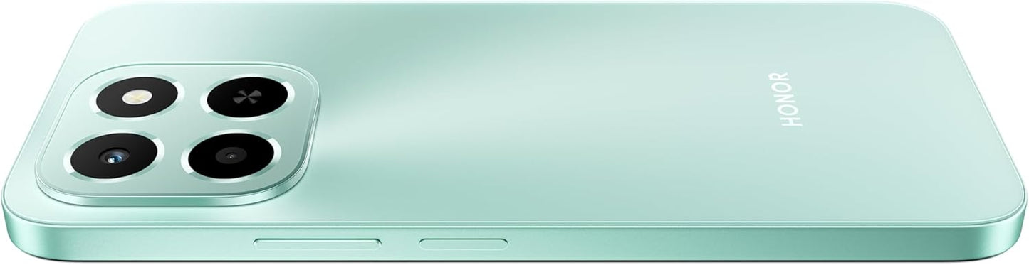 Honor X6c smartphone with 6GB RAM and 128GB storage, featuring a 6.61-inch display with 120Hz refresh rate, 50MP camera, 35W fast charging, dual SIM-Middle East Edition.