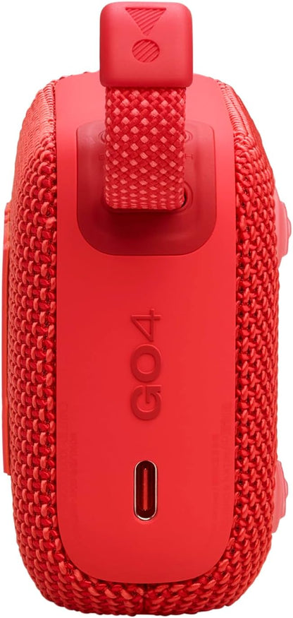 JBL GO 4 – Ultra-Portable Bluetooth Speaker with AURACAST, Powerful Sound, 7H Playtime & Sleek Design, JBLGO4RED, Red