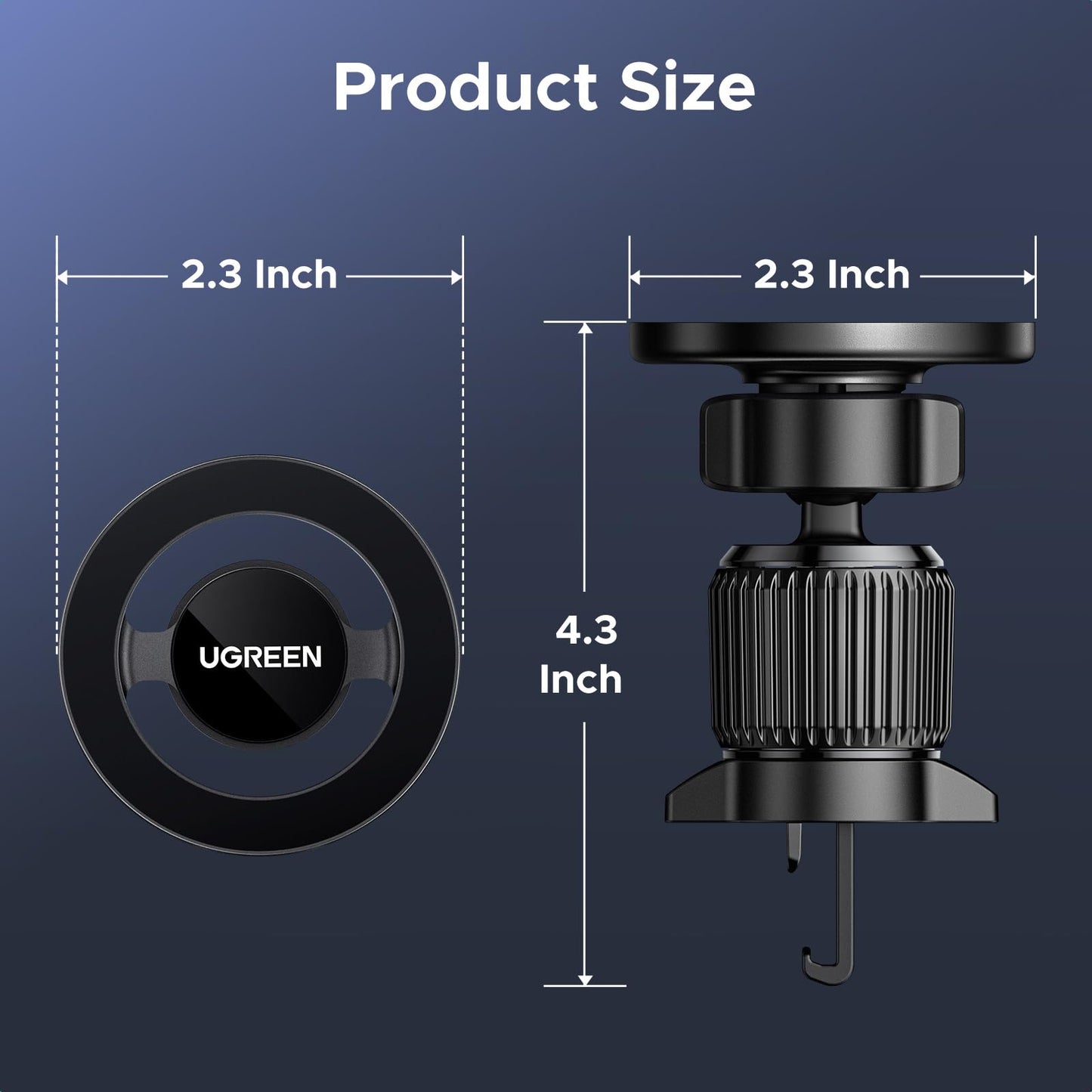UGREEN Car Phone Mount for Magsafe Air Vent Car Mount Magnetic Phone Holder Compatible with iPhone 16 15 14 13 12 Pro Max, Strongest Magnet