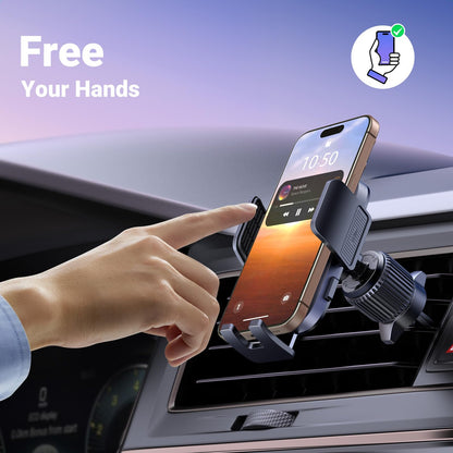 UGREEN Phone Mount for Car Strong Suction Cup, Car Phone Holder for Dashboard Windshield Air Vent Big Phone Friendly Cell Phone Holder Compatible with iPhone 16/15/14/13/Plus/Pro/Pro Max Smartphone