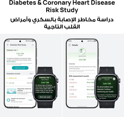 HUAWEI WATCH D3 Smartwatch, Medical-Grade Blood Pressure Monitoring, ECG, Heart Rate &SpO2, Sleep & Fitness Tracking, Up to 10-Days Battery, iOS & Android Compatible, Black, HuaweiCare+ (AZ Exclusive)