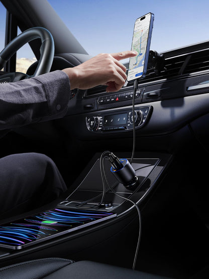 UGREEN 130W 3-Port USB C Car Charger, Type C Cigarette Lighter Adapter