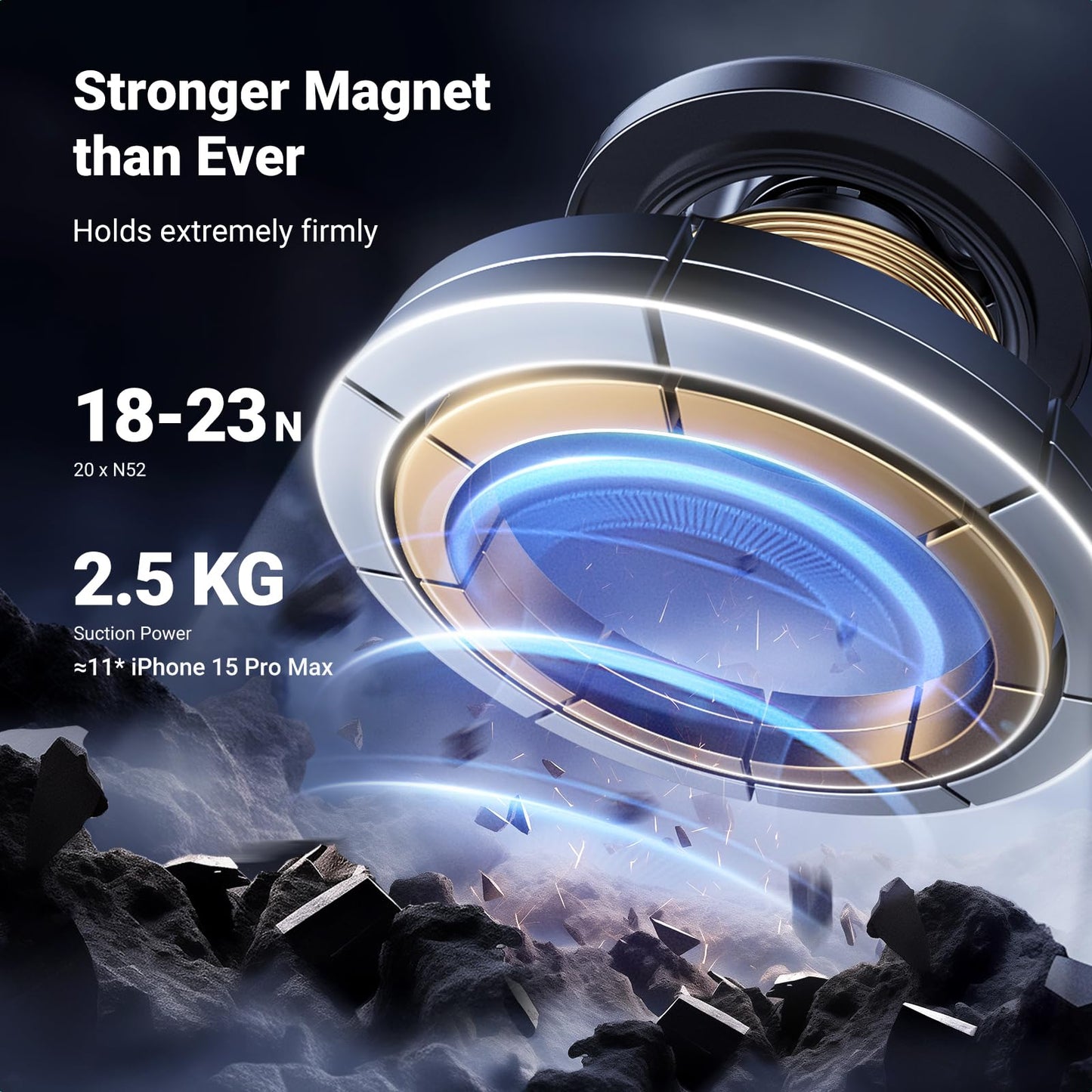 UGREEN Car Phone Mount for Magsafe Air Vent Car Mount Magnetic Phone Holder Compatible with iPhone 16 15 14 13 12 Pro Max, Strongest Magnet