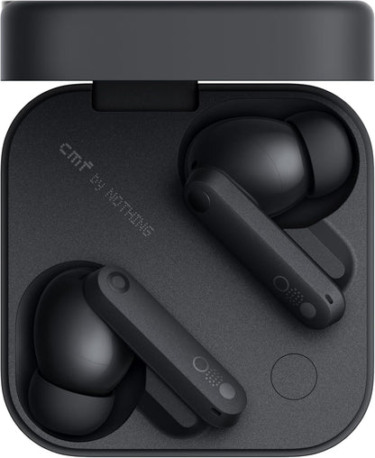 CMF by Nothing Buds Pro 2 Wirelesss earphones with HiFi sound, 50 dB Smart Active Noise Cancellation, 6 HD mics and Spatial Audio, 2025 - Dark Grey