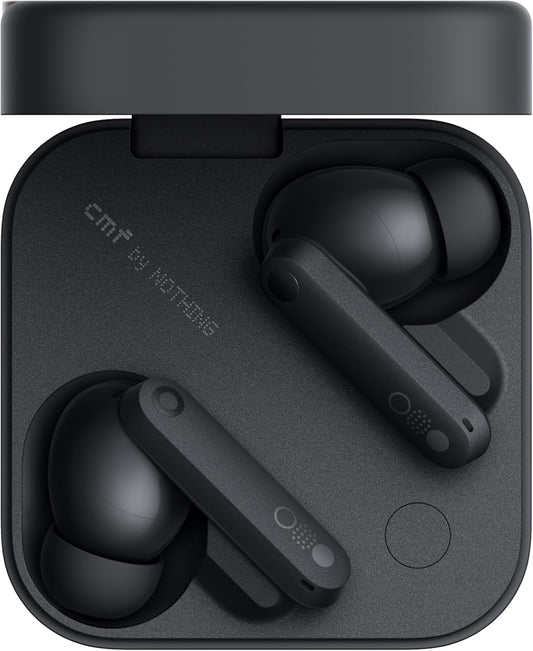CMF by Nothing Buds Pro 2 Wirelesss earphones with HiFi sound, 50 dB Smart Active Noise Cancellation, 6 HD mics and Spatial Audio, 2025 - Dark Grey