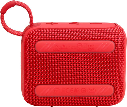 JBL GO 4 – Ultra-Portable Bluetooth Speaker with AURACAST, Powerful Sound, 7H Playtime & Sleek Design, JBLGO4RED, Red