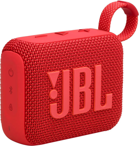 JBL GO 4 – Ultra-Portable Bluetooth Speaker with AURACAST, Powerful Sound, 7H Playtime & Sleek Design, JBLGO4RED, Red