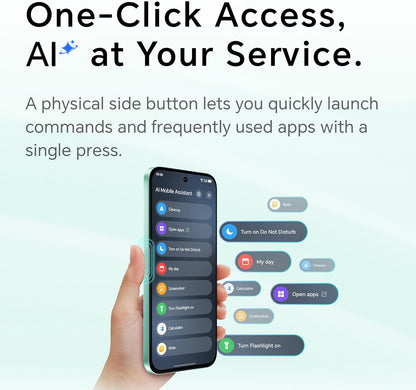Honor X6c smartphone with 6GB RAM and 128GB storage, featuring a 6.61-inch display with 120Hz refresh rate, 50MP camera, 35W fast charging, dual SIM-Middle East Edition.