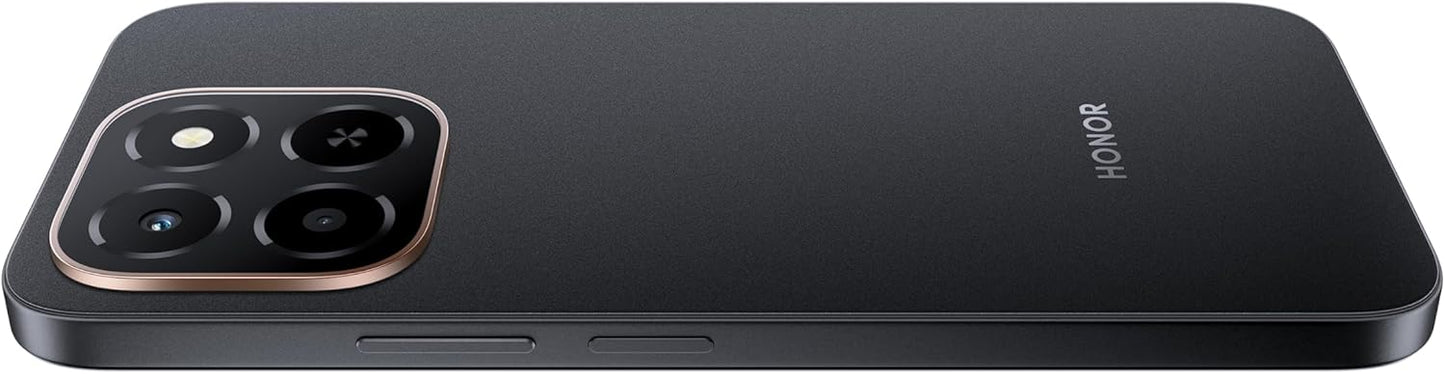 Honor X6c smartphone with 6GB RAM and 128GB storage, featuring a 6.61-inch display with 120Hz refresh rate, 50MP camera, 35W fast charging, dual SIM-Middle East Edition.