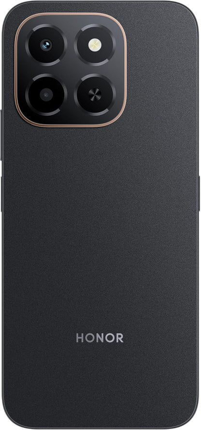 Honor X6c smartphone with 6GB RAM and 128GB storage, featuring a 6.61-inch display with 120Hz refresh rate, 50MP camera, 35W fast charging, dual SIM-Middle East Edition.