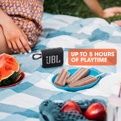 JBL Go 4 ultra-portable Bluetooth speaker with Auracast, powerful sound, 15-hour playtime, and a stylish design – JBLGO4BLK, Black