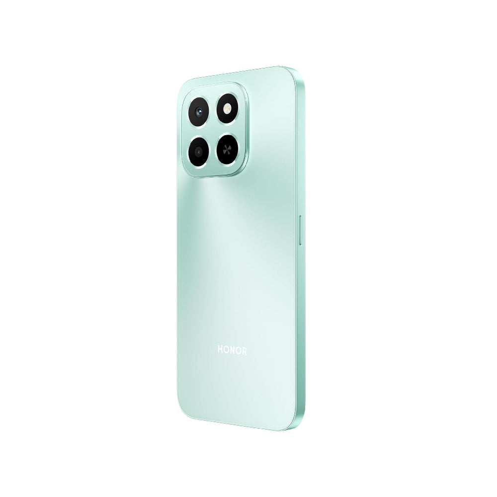Honor X6c smartphone with 6GB RAM and 128GB storage, featuring a 6.61-inch display with 120Hz refresh rate, 50MP camera, 35W fast charging, dual SIM-Middle East Edition.