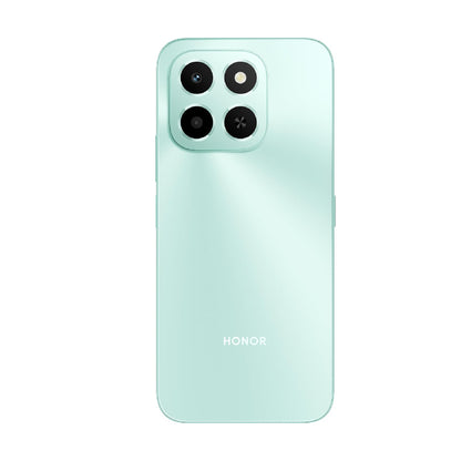 Honor X6c smartphone with 6GB RAM and 128GB storage, featuring a 6.61-inch display with 120Hz refresh rate, 50MP camera, 35W fast charging, dual SIM-Middle East Edition.