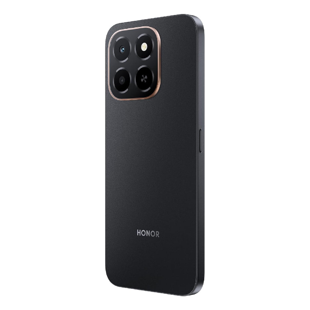 Honor X6c smartphone with 6GB RAM and 128GB storage, featuring a 6.61-inch display with 120Hz refresh rate, 50MP camera, 35W fast charging, dual SIM-Middle East Edition.
