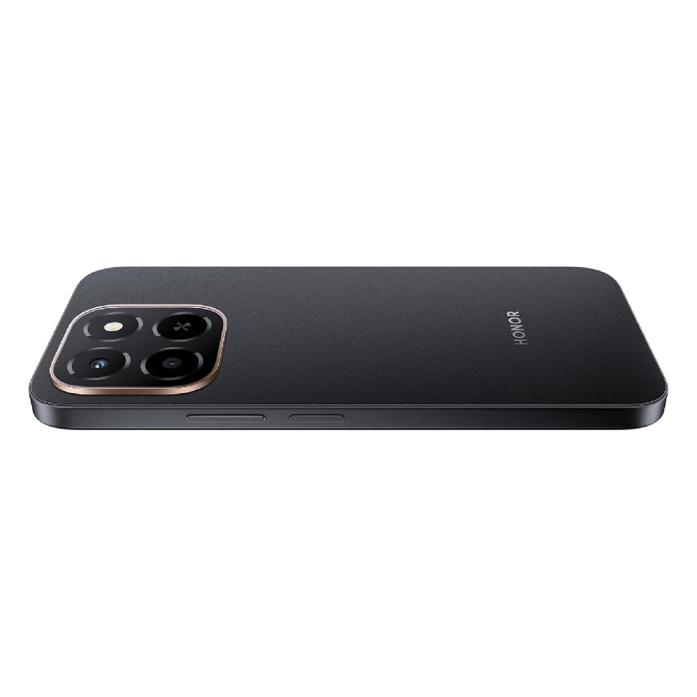 Honor X6c smartphone with 6GB RAM and 128GB storage, featuring a 6.61-inch display with 120Hz refresh rate, 50MP camera, 35W fast charging, dual SIM-Middle East Edition.