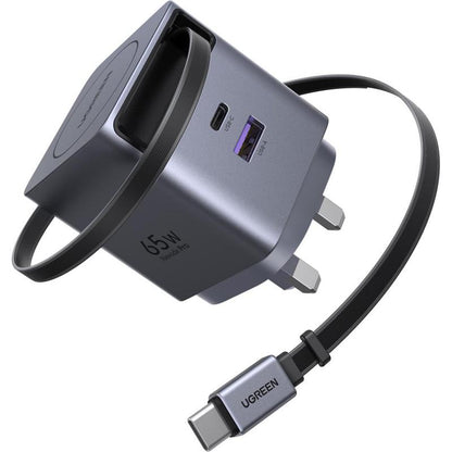 UGREEN Extend 65W Super Fast Charger with Retractable USB-C Cable