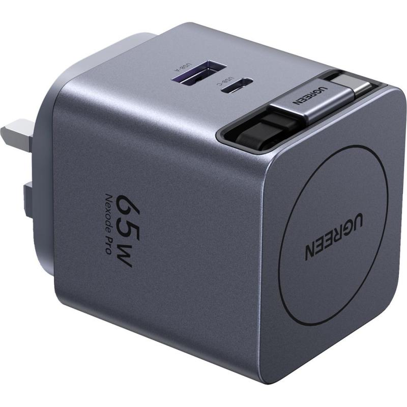 UGREEN Extend 65W Super Fast Charger with Retractable USB-C Cable