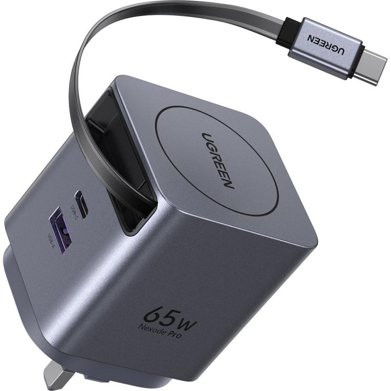 UGREEN Extend 65W Super Fast Charger with Retractable USB-C Cable