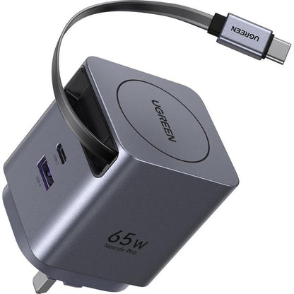 UGREEN Extend 65W Super Fast Charger with Retractable USB-C Cable